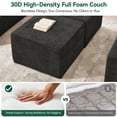 thumbnail image 6 of BEHOST 130" 8-Piece Modular Sectional Sofa, Boneless Cloud Couch with Extra Deep Seats, Washable Chenille Sofa Set for Living Room, Chenille Black, 6 of 8