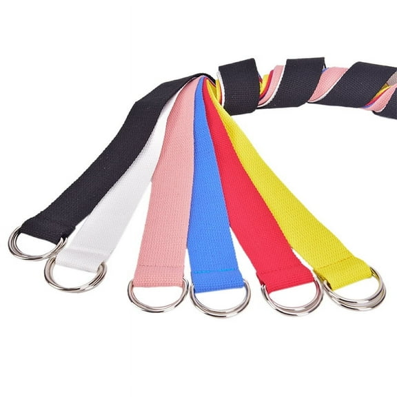 Racing Butterfly Unisex Casual Double D-Rings Nylon Canvas Stripes Buckle Waistband Outdoor Belts