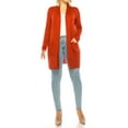 thumbnail image 4 of Women's Casual Plus Size Long Sleeve Loose Fit Solid Open Cardigan with Side Pockets, 4 of 6
