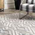 thumbnail image 5 of nuLOOM Beatrice Raised Theta Trellis Area Rug, 5' x 8', Beatrice Beige, 5 of 5