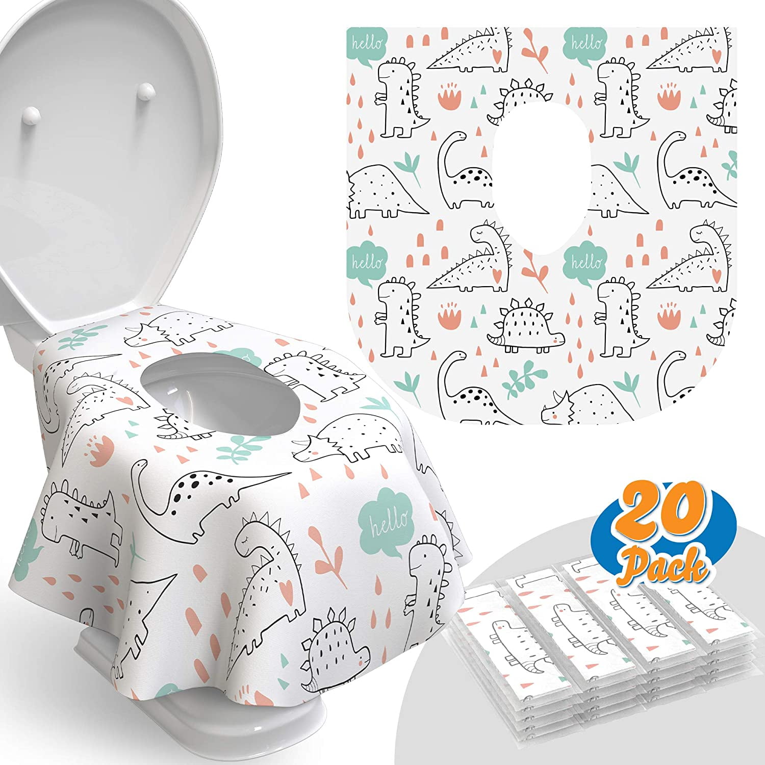Toilet Seat Covers Public Restroom and Camping Great for Airplane Portable Travel Disposable Toilet Seat Cushion 100PCS Flushable and Biodegradable Disposable Paper Toilet Seat Cover