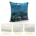 thumbnail image 4 of GOSMITH  Fish Throw Pillow Covers Ocean Underwater Shark Turtle Coral Sea Reef Seaweed Pillowcases Cushion Cover for Men Women Sofa Bed, 4 of 5