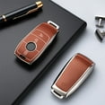 thumbnail image 2 of Leather Car Key Cover Case Holder for Mercedes A C E S G Class GLC CLE CLA, 2 of 5