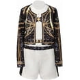 thumbnail image 3 of G'irl's Halloween Costume Idol Outfit Props, Popular Top & Pants Dress up Set, Luxury Costume Accessories for Cosplay Birthday, Events & Parties, Black & Yellow, 3 of 6