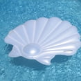 thumbnail image 5 of Swimline 82" Water Sports Inflatable Seashell Island Swimming Pool Raft Lounger - White, 5 of 5