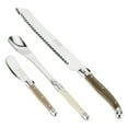 thumbnail image 3 of Jean Dubost Laguiole Breakfast Knife Set, Stainless Steel Blade, Set of 3, Linen (JD93176), 3 of 3