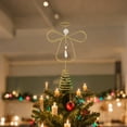 thumbnail image 6 of Hometravel Crystal Angel Tree Topper, Light-Up Christmas Tree Angel Decor, Sparkling Glass Finish Holiday Tree Crown with LED Illumination, 6 of 9