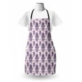 thumbnail image 3 of Hamsa Apron, Doodle Ombre Leaves and Circles with Motif of Importance from East, Unisex Kitchen Bib with Adjustable Neck for Cooking Gardening, Adult Size, Hot Pink and Lavender, by Ambesonne, 3 of 4