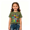 thumbnail image 3 of Preschool Graduation T-shirt for Boys & Girls Colorful Class 2026 Grad Letters Print Tees Crew Neck (Army Green 12-13 Years), 3 of 4