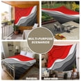 thumbnail image 6 of Red Black Ombre Tapestry for Bedroom Wall Hanging Tapestry, Modern Geometric Abstract Aesthetics Cream Ceiling Backdrop Tapestries Poster Blanket Wall Decor for Teens Room Living Room Dorm 59" x 90", 6 of 8