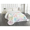 thumbnail image 3 of Ambesonne Dragonfly Quilted Bedspread Set 3 Pcs, Insects Wings, Queen Size, Multicolor, 3 of 5
