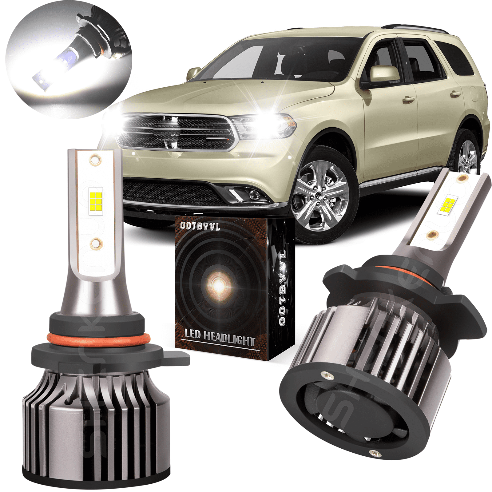 OOTBVVL 9012 LED Headlight For Dodge Durango 20142015 Hi/Low Beam
