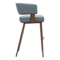 thumbnail image 5 of Zuo Modern Poise Barstool, Azure Gray and Walnut, 5 of 11