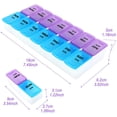 thumbnail image 2 of 2 Pack Weekly AM/PM Travel Pill Organizer and Planner Weekly Pill Organizer 7 Day Portable Travel Extra Large Pill Box Detachable Daily Reminders for Drugs Vitamin Fish Oil and Supplements (4 Weeks), 2 of 7