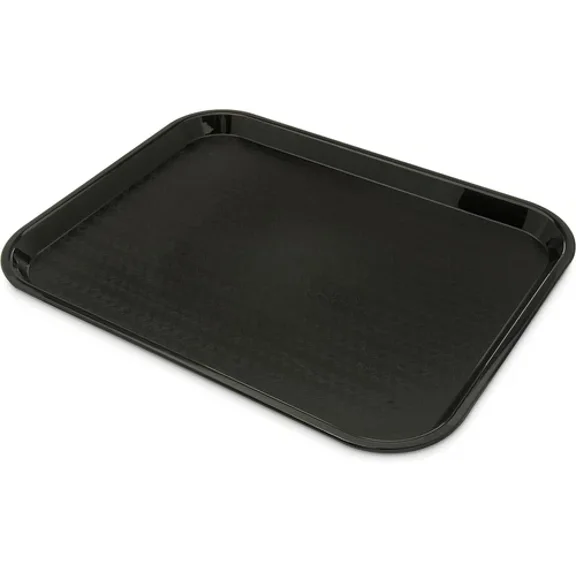 RIVEN- Carlisle Ct141803 Cafe 14" X 18" Black Standard Plastic Fast Food Tray