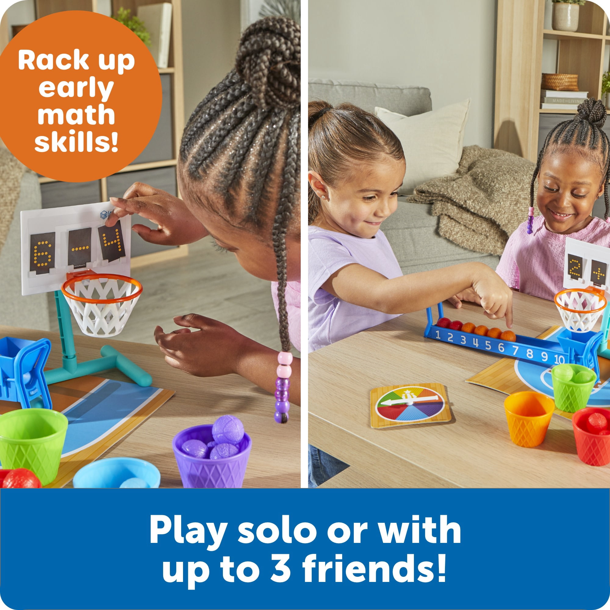 Learning Resources Slam Dunk Sums – Math Games, Classroom Board Game, Ages 4+