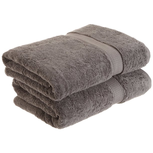 Juego De 2 Toallas De Baño De Pelo De Algodón Egipcio Superior, Toallas De Lujo Ultra Suaves, Elementos Esenciales De Felpa Gruesa, Absorbentes, Peso Pesado, Baño Para Invitados, Hotel, Spa, Hogar, Ba