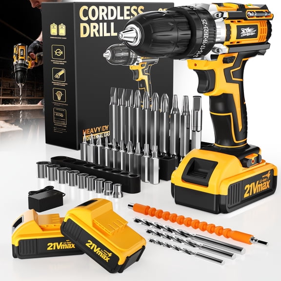 DGB Handheld Cordless Drill, Portable Rechargeable Electric Drill Driver, Multipurpose Power Drilling Tool for General Repair and Construction Work