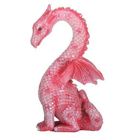 YTC 4 Inch Pink Love Dragon Colorful Decoration Statue Figurine Display