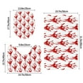 thumbnail image 2 of Bathroom Rugs Sets 3 Piece - Red Bloody Scary Hands Absorbent Non Slip Bath Mats, U-Shape Toilet Lid Cover, Contour Mat, Soft Washable Shower Mats Bath Rug Mat for Bathroom Tub Toilet, 2 of 7