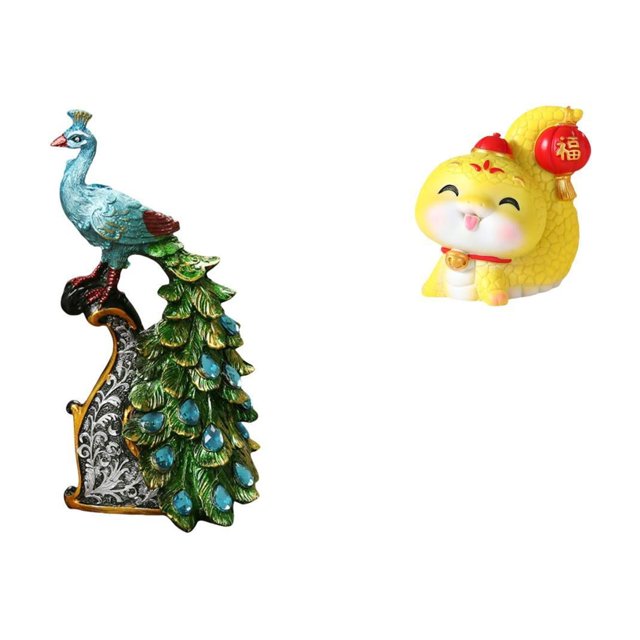 Elegante colección de esculturas de animales de y serpiente, adorno de mesa de resina para dormitorio, oficina, sala de estar, estantería, c