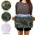 thumbnail image 3 of Yayeee 2 Pack Canvas Storage Basket with Handles for Shelves Fabric Bins Closet Organizer, Green Forest Scene, 3 of 8