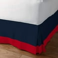 thumbnail image 2 of D.N.G. BEDDINGS 1 Piece Split Corner Two Tone Tailored Bed Skirt, Twin XL Size 26 Inch Deep Pocket, 800 Thread Count, 100% Egyptian Cotton, Solid Navy/Red Color., 2 of 3