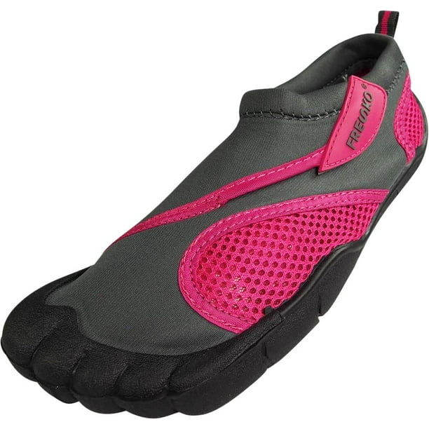 Fresko Womens Water Sports Aqua Shoes With Toes L1009 Fuchsia 5 B M Us Walmart Com