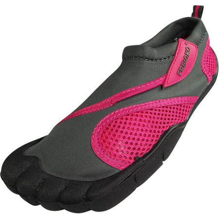 Fresko Womens Water Sports Aqua Shoes with Toes, L1009 Fuchsia / 5 B(M)