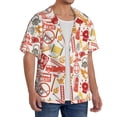 thumbnail image 4 of Xecao offers the Firefighter Icons for Men's Casual Short-sleeved Shirt, a button-up collared shirt with a pocket, perfect for beach vacations and yacht travel in the XX-Large size., 4 of 7