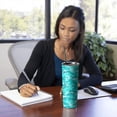 thumbnail image 4 of 20oz Light Blue Camo Classic Pattern Skinny Tumblers Stainless Steel Tumbler with Lid and Straw,Vacuum Insulated Double Wall Travel Tumbler Cups with Cleaning Brush for Coffee,Tea, 4 of 6