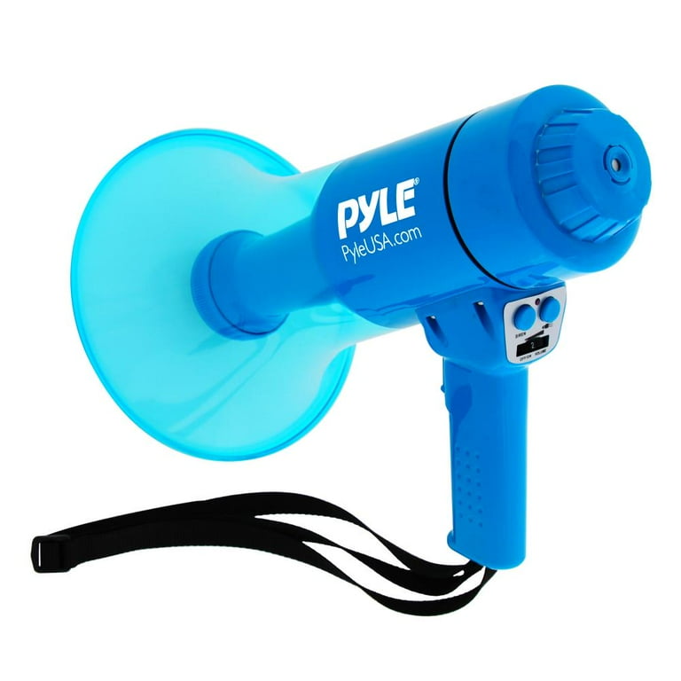 PYLE Portable Waterproof Megaphone with LED Lights & Rechargeable