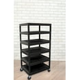 thumbnail image 4 of Luxor Six Flat-Shelf Structural Foam Plastic Cart, 4 of 4