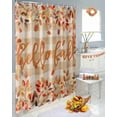 thumbnail image 5 of Thanksgiving Hello Shower Curtain Set ，Waterproof Fabric Shower Curtains Fall Plant Leaves Buffalo Plaid Shower Curtains for Bathroom,Bathroom Decor 36"x72", 5 of 7