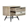 thumbnail image 4 of Home Square 2-Drawer Acacia Wood Nightstand in Brown/Black - Set of 2, 4 of 7