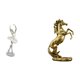 thumbnail image 1 of Grácil escultura de bailarina y majestuoso caballo. Elegante figura artística para decorar el dormitorio, la oficina, o la estantería de u, 1 of 8