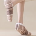thumbnail image 6 of Voska Slipper Socks with Grips, Fuzzy Warm Slipper Socks for Women Men, Super Warm Anti Slip Floor Socks for Cozy Home Living Brown One Size, 6 of 6