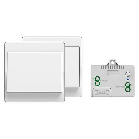 Self-Powered Wireless Light Switch, Automatic Power Generation By Manual Button, No Wiring Or Batteries, 433MHz RF Multiplayer Control For Easy Home Automation, Programmable & Waterproof