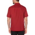thumbnail image 3 of Cubavera Hommes Empiècements Manches Courtes avec Pick Stitch Chemise, Vélo Rouge, Petit, 3 of 3