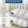 thumbnail image 6 of Bed Pillows Queen Size Set of 2 – Soft Down & Polyester Blend, Washable Medium-Soft Support, Dorm Room & Apartment Essentials, Bedding & Home Décor, 6 of 7