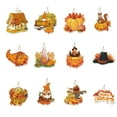 thumbnail image 7 of 12Pcs Thanksgiving Fall Paper Hanging Ornaments Tree Decorations With Ropes 12 Different Newly Designed Decorations For Home Party Gift Displays Paper Craft Exquisite, 7 of 7