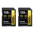 thumbnail image 3 of Lexar GOLD Series Professional 2000x 128GB UHS-II SDXC Memory Card, 2-Pack, 3 of 6