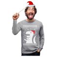 thumbnail image 1 of Tstars Mens Ugly Christmas Sweater Big T Rex Santa Christmas Gift Funny Humor Holiday Shirts Xmas Party Christmas Gifts for Him Long Sleeve T Shirt Ugly Xmas Sweater, 1 of 6