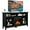 Black, variant on Topbuy 58" Fireplace TV Stand Media Console Table with 18" 1500W Electric Fireplace Black