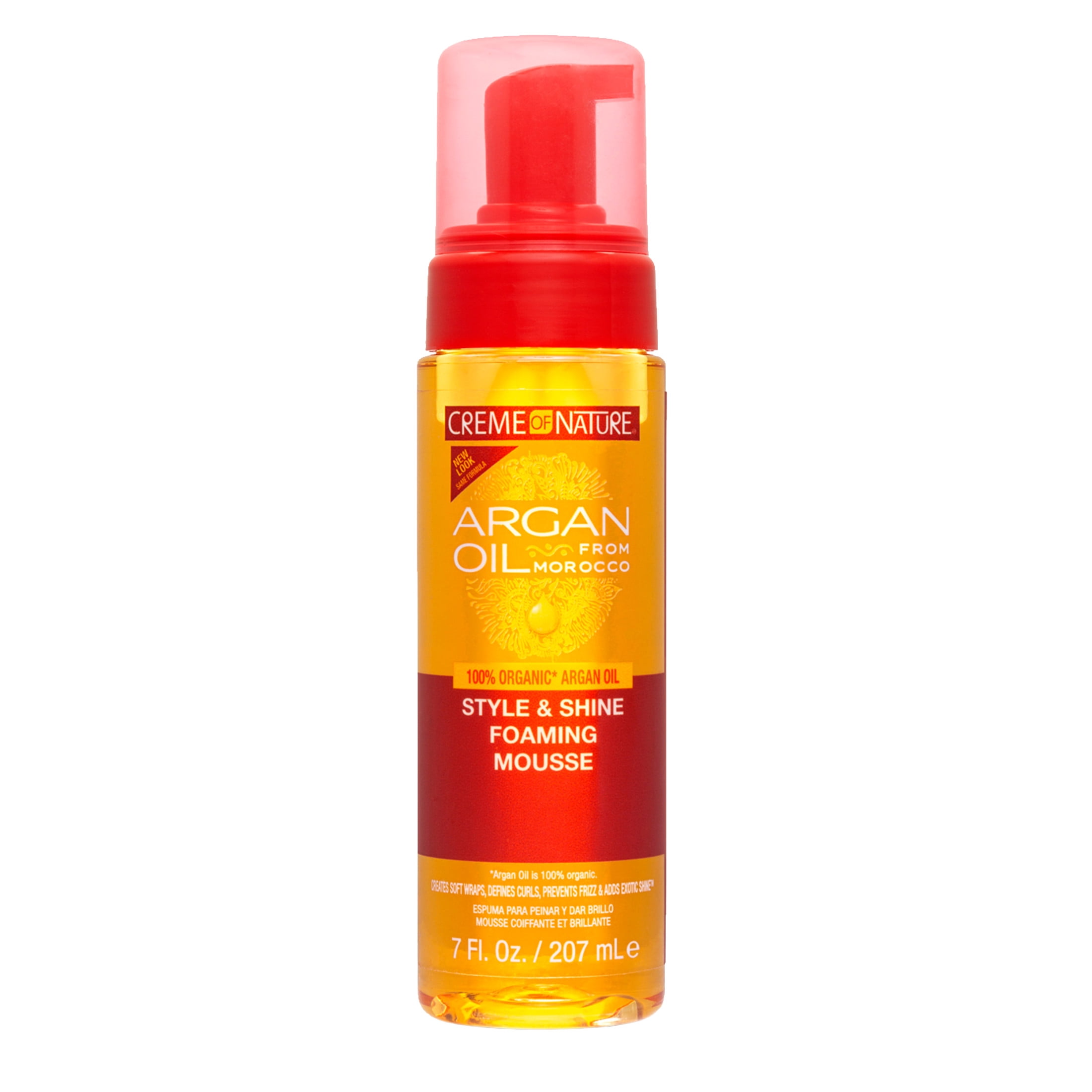 (2 pack) Creme of Nature Argan Oil Style & Shine Foaming Mousse, Curl Defining, 7 fl oz