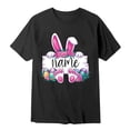 thumbnail image 3 of Rhuody Boy Tops Easter Short Sleeve T Shirt Bunny Print Tee Crew Neck Blouse Retro Daily Wear 8-9 Years Black, 3 of 3
