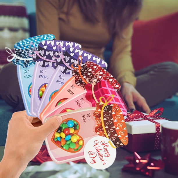 Tarjetas de felicitación para el Día del Niño con bolsitas de dulces | Paquete de 24 tarjetas de intercambio para el aula | Diseños adorables de animales y corazones | Incluye marcapáginas para