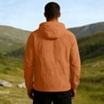 thumbnail image 6 of DPTALR Men's Solid Color Long Sleeve Hooded Zip Up Cardigan, Ice Silk Thin Sun Protection Jacket,Orange,Big and Tall Men XXXL, 6 of 9