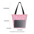 thumbnail image 3 of Fuzoiu Pink Donut Print Large Capacity Shoulder Bag for Women,Large Capacity Office Purse,Laptop Tote Bag,Casual Everyday Tote for Work Beach Travel and Shopping Grocery, 3 of 6