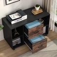 thumbnail image 4 of Tribesigns 2 Drawer File Cabinet, Large Mobile Lateral Filing Cabinet for Letter Size, Printer Stand with Storage Shelves and Rolling Wheels for Home Office, 4 of 7